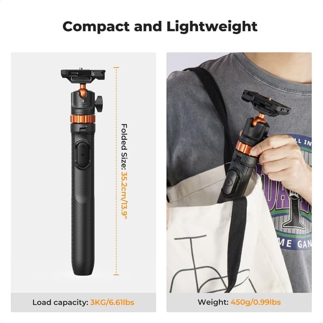 Thumbnail 6 de K&F CONCEPT 62" Selfie Stick Tripod with Remote