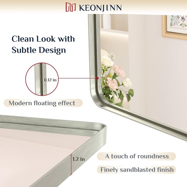 Detalle de Keonjinn 20x30 Bathroom Vanity Mirror