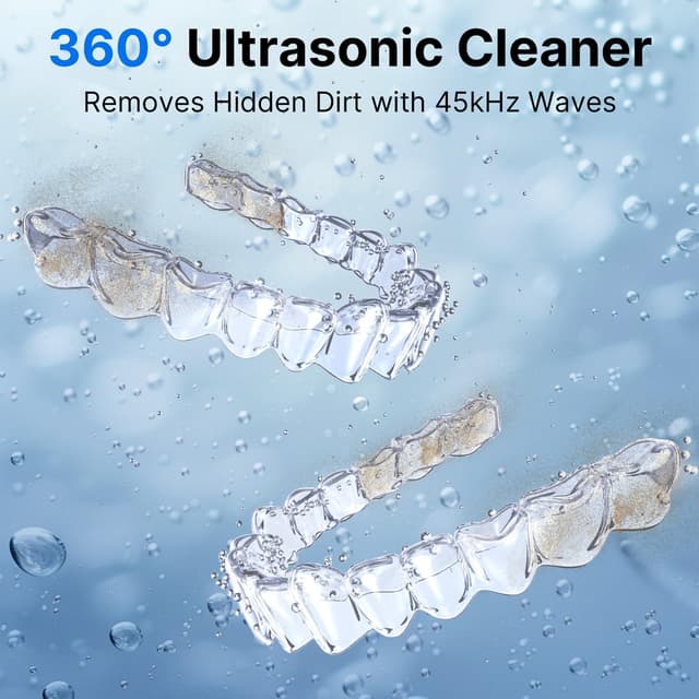 Thumbnail 1 de ITSHINY Pulitore ultrasuoni 45 kHz, 200 ml per denti e gioielli