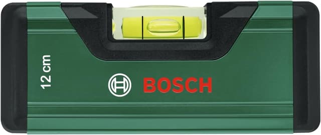 Detalle de Bosch Mini-Wasserwaage 12 cm – präzises Ausrichten mit fluoreszierender Libelle