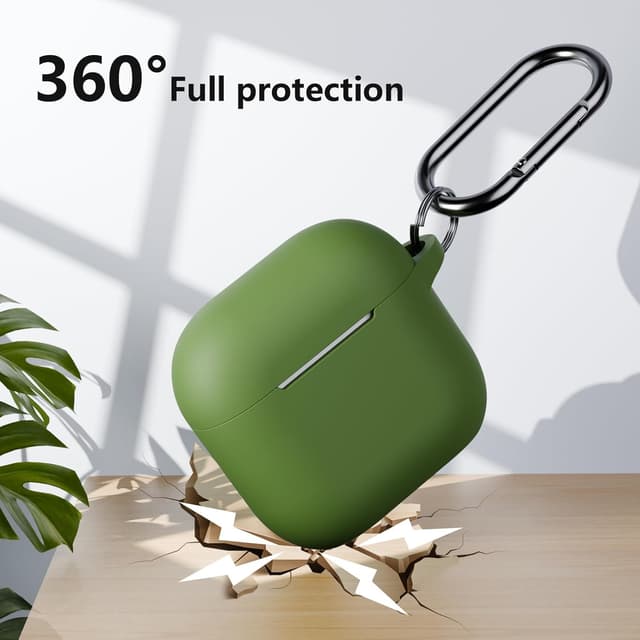 Detalle 1 de KOKOKA AirPods 4 Silicone Case Cover with Cleaner Kit (Grass Green)