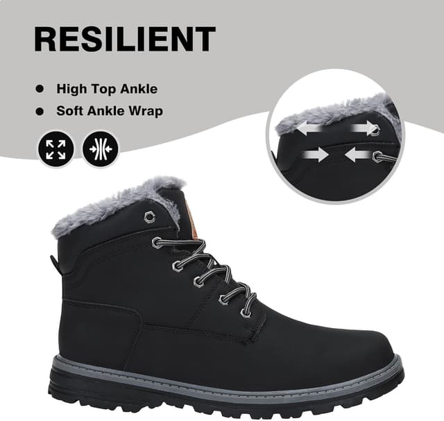 Thumbnail 4 de Mishansha Herren Winterschuhe warme Gefüttert Winterschuhe