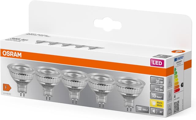 Thumbnail 3 de OSRAM LED MR16 - 5 bombillas 3.8W blanco cálido 🌟