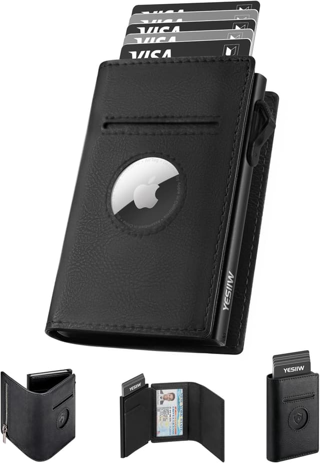 Detalle de YESIIW AirTag portafoglio uomo RFID 9,9