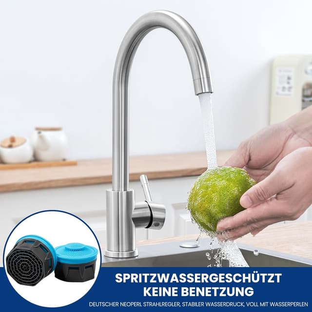 Thumbnail 2 de CECIPA Rubinetto lavello cucina girevole 360° in acciaio inox 🚰