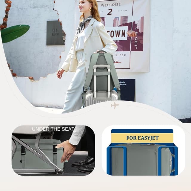 Detalle 2 de Yankony Easyjet Handgepäck-Rucksack 45 x 36 x 20 cm – wasserabweisender Flugreise-Travelbag fürs Kabinengepäck