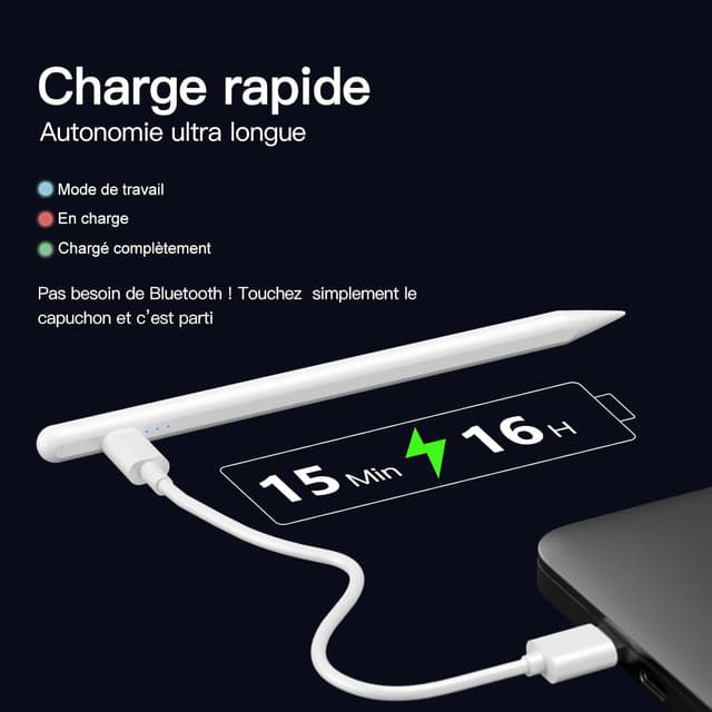 Thumbnail 2 de Stylet KINGONE charge rapide pour iPad