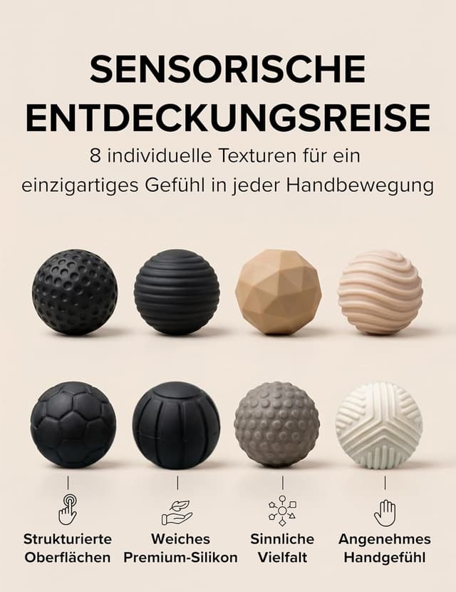 Detalle de Magnetische Fidget Toys „Focus Dots“ mit Magnetkugeln – Antistress-Spielzeug (Schwarz-Grau)