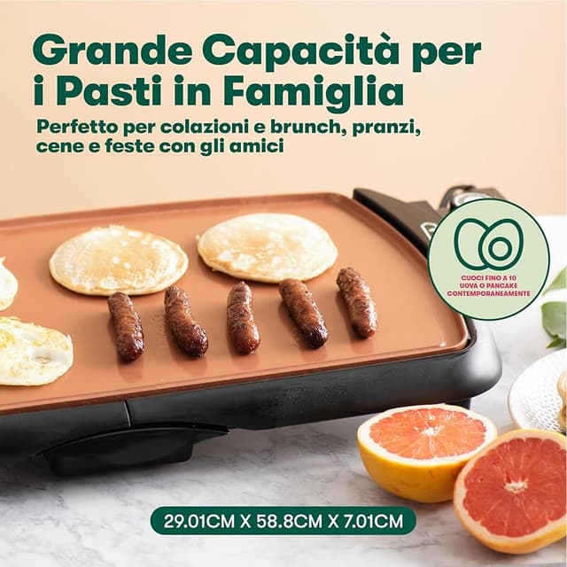 Thumbnail 1 de BELLA Plancha eléctrica cerámica de titanio 51 cm