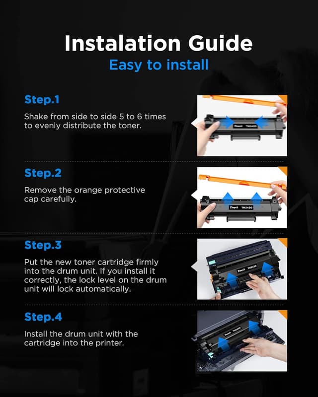 Detalle de Timink TN-2420 / TN2420 compatible toner cartridge (2 black) for Brother