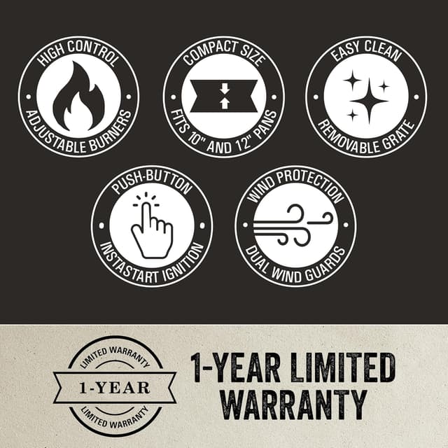 Detalle 2 de Coleman Triton+ 2-Burner Propane Camping Stove with InstaStart Ignition