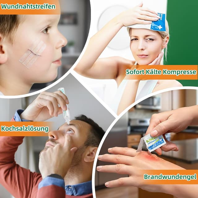 Detalle 2 de HONYAO Erste Hilfe Set 180 Teile 19 x 15 x 7