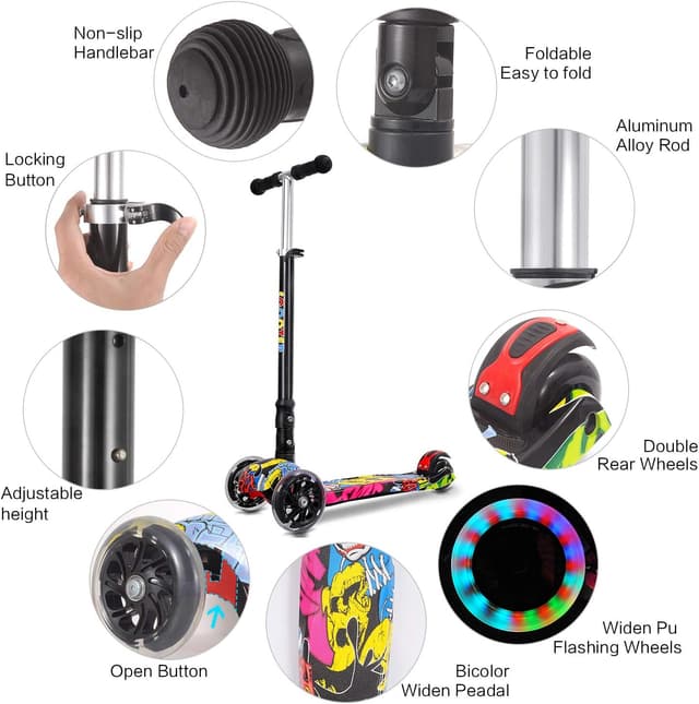 Thumbnail 1 de IMMEK Pieghevole Monopattino Graffiti 50 kg 🛴