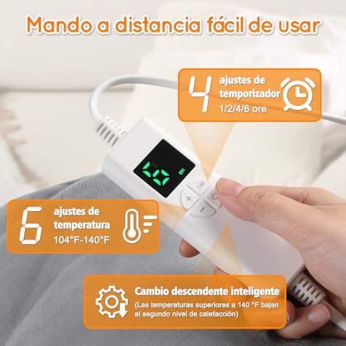 Detalle de OneAmg manta eléctrica espalda cuello 61×94 cm