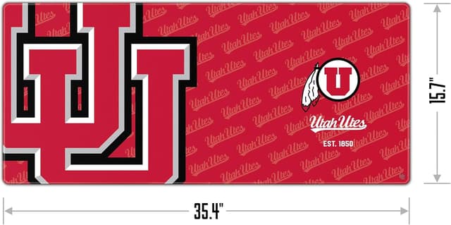 Detalle 2 de YouTheFan NCAA Utah Utes Logo Series Desk Pad