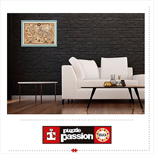 Detalle 1 de Educa Puzzle 1000 Piezas Mapamundi 🌍 Incluye Pegamento Fix Puzzle