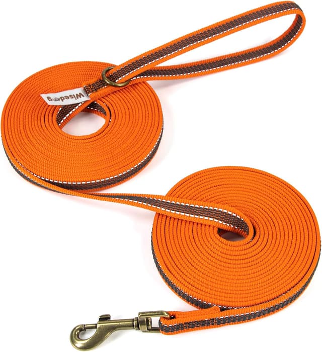 Thumbnail 6 de Wisedog Schleppleine für Hunde mit reflektierenden Streifen, 15 m (Rutschfeste Gummis) – Rückruf-, Trainings- und Outdoorleine