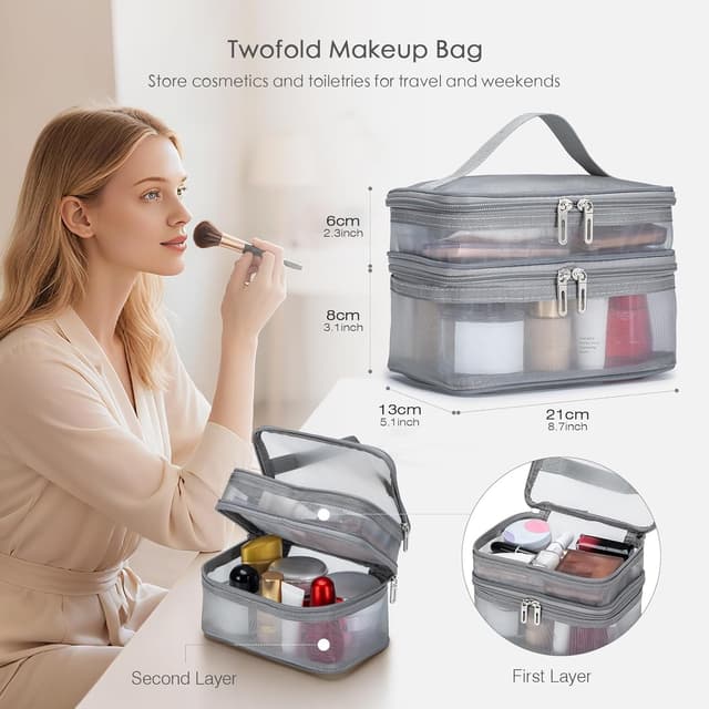 Detalle de SPAHER Sac de voyage cabine pliable 40x30x20 cm avec trousse à cosmétiques (25 L)