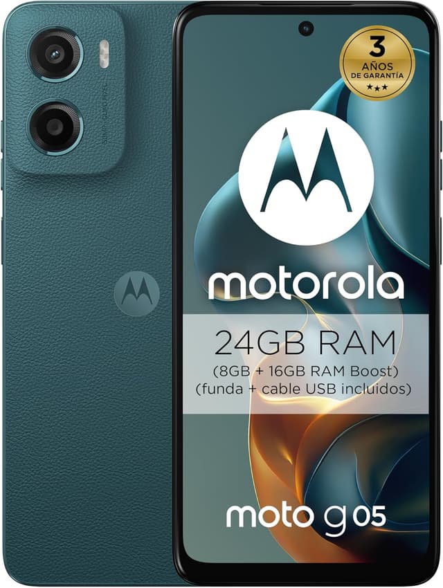 Detalle de Moto G05 24GB 256GB Azul con Cámara 50 MP y Batería 5200 mAh 🚀