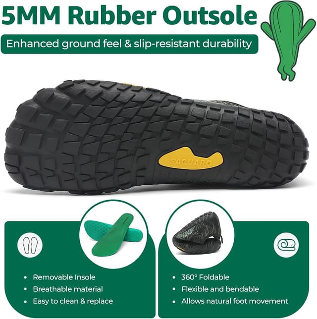Detalle de SAGUARO Scarpe da trail running barefoot unisex con punta ampia e suola antiscivolo