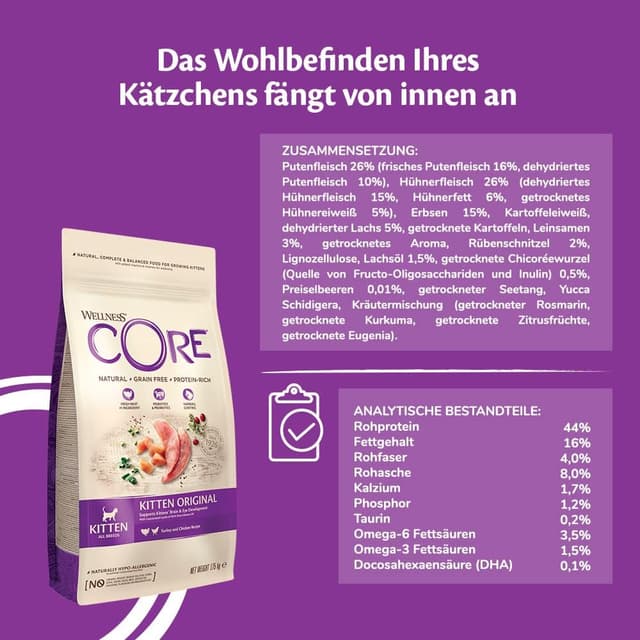 Thumbnail 2 de Wellness CORE Kitten 1,75 kg Katzenfutter 🐱