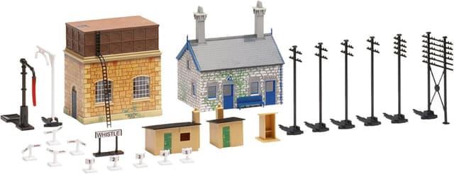 Detalle de Hornby R8227 OO Gauge Building Extension Pack 1 (Platform, ramps & single distance signal)