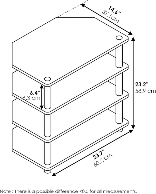 Thumbnail 5 de Furinno Turn-N-Tube 4 ripiani porta TV 4‑tier