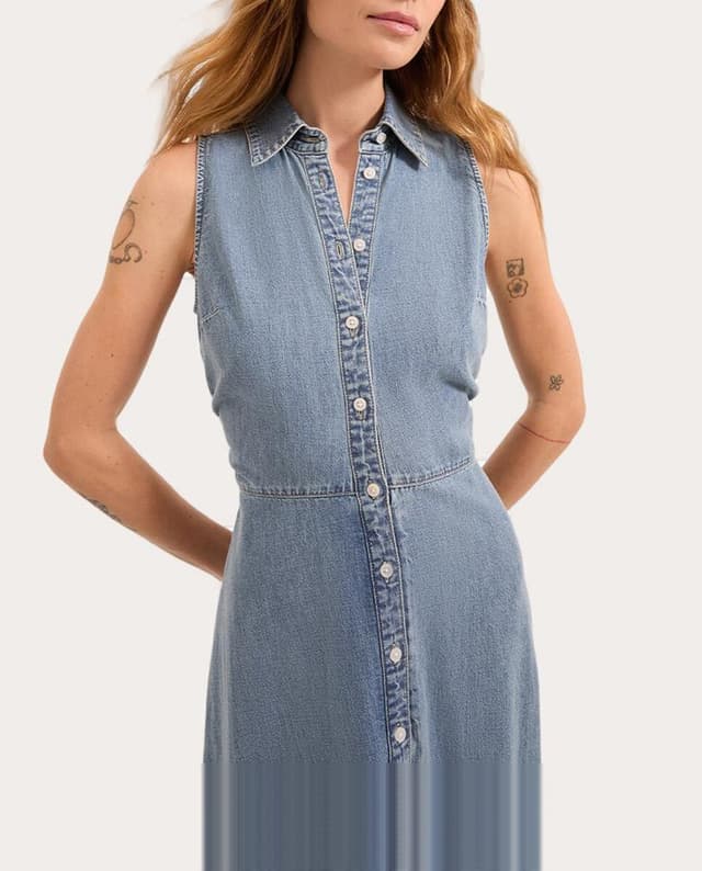 Thumbnail 3 de Veronica Beard Vestido vaquero midi 👗