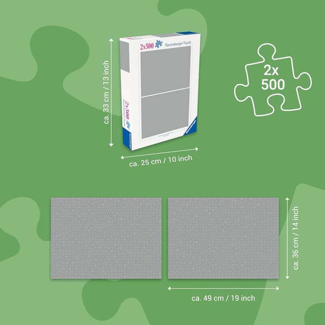 Detalle de Ravensburger 2 puzzles 500 pièces Porsche Classic 356 & Porsche 911 R (80557) – dès 12 ans