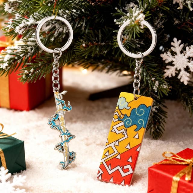 Detalle 2 de Ubephant 2x Dämon-Schlüsselanhänger (7 cm) aus Acryl – als Anhänger fürs Gadget, Schlüssel oder Rucksack