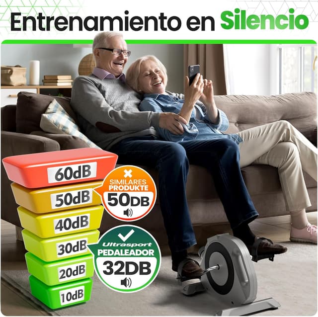 Thumbnail 5 de Ultrasport Mini Bicicleta Estática Compacta para Personas Mayores