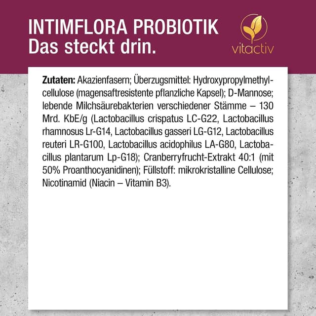 Thumbnail 6 de Vitactiv INTIMFLORA PROBIOTIK 130 Mrd. KbE/g
