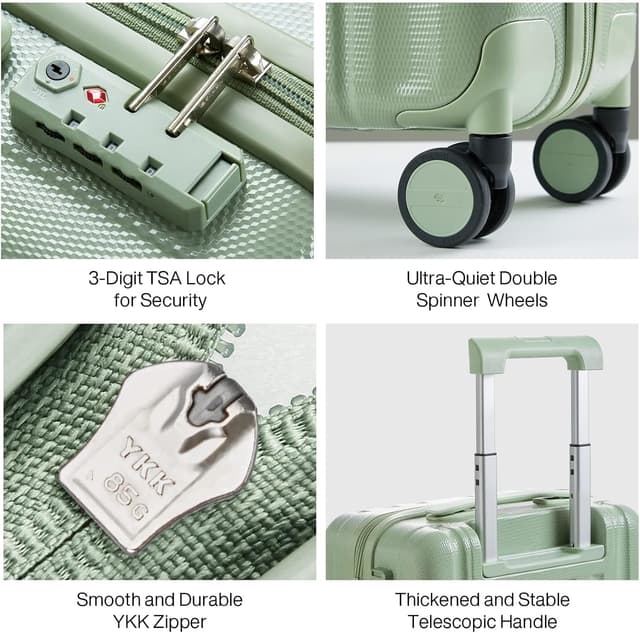 Detalle 2 de Hanke Hardside Spinner Luggage 37L, 3.2 kg