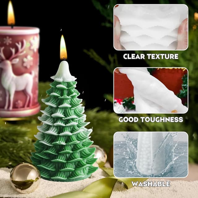 Detalle 2 de Moule à bougie Noël 2 pcs ⚙