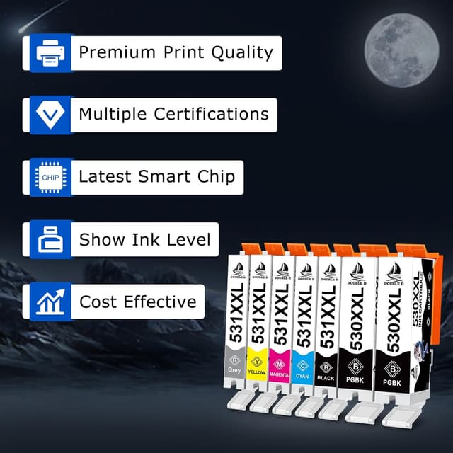 Detalle 1 de Canon 530XXL 531XXL ink cartridges 7-pack