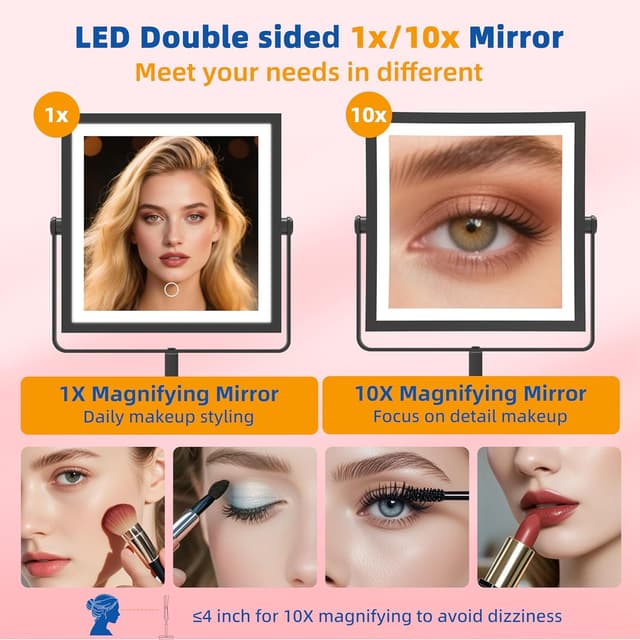 Thumbnail 2 de Ruacq Vanity Mirror 4000mAh Rechargeable Makeup Mirror 🪞