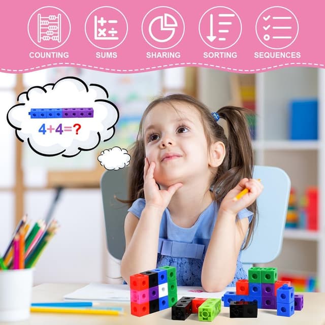 Thumbnail 6 de HOTUT 100 Maths Linking Cubes 2 cm 🧩