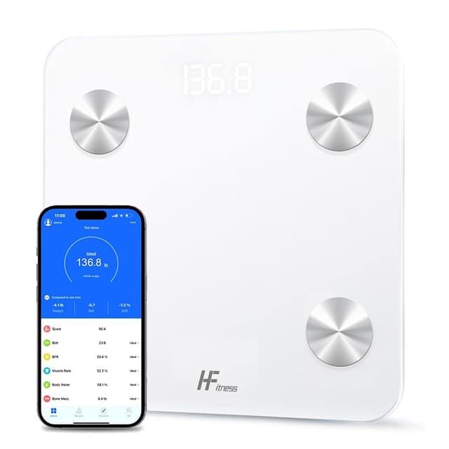 Detalle de HomeFashion HFitness 19x smart body composition scales with Bluetooth app
