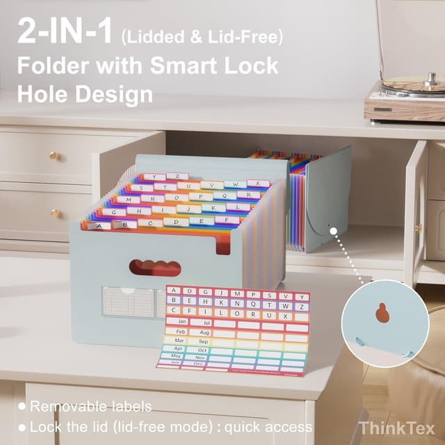 Detalle de ThinkTex 26-pocket A4 expanding file organiser
