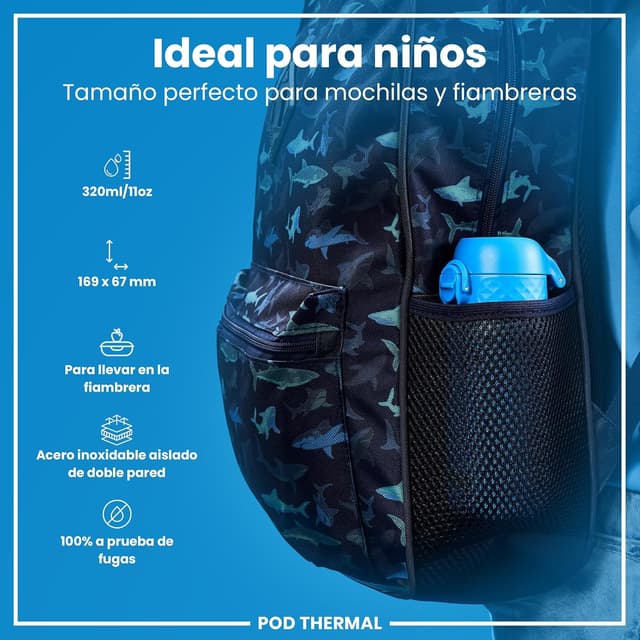 Detalle 2 de ION8 Botella Térmica Infantil Acero Inoxidable 320ml