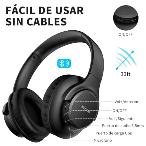 Detalle 2 de KVIDIO Supraaurales Bluetooth 65 horas