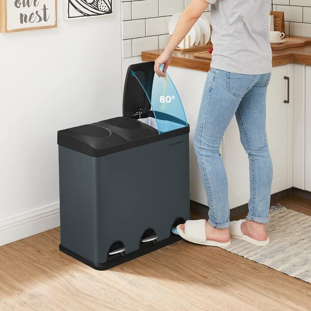 Detalle de Songmics LTB54G Pattumiera 54 L a pedale