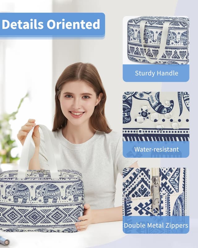 Detalle 1 de Narwey Kulturtasche Damen Groß 30 x 20 x 12 cm