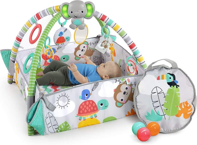 Detalle 2 de Bright Starts Erlebnisdecke & Bällebad mit 40 Bällen (5in1) „Totally Tropical“