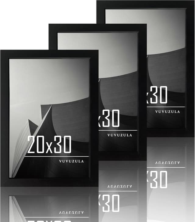 Thumbnail 6 de VUVUZULA Bilderrahmen 50x70 cm Schwarz (Holz/MDF) – 3er-Set