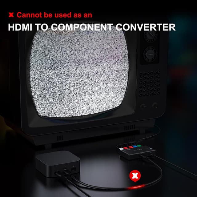 Detalle de Portta Component to HDMI Converter (YPbPr/RGB + R/L Audio to HDMI v1.3) for 1080P 60Hz