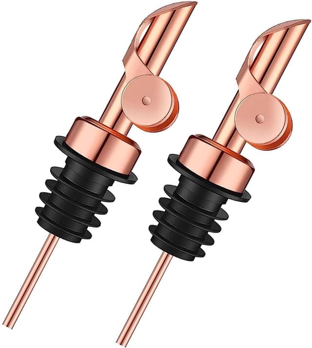 Detalle de Pafusen Ölflaschen Schnapsausgießer 2er-Pack Roségold