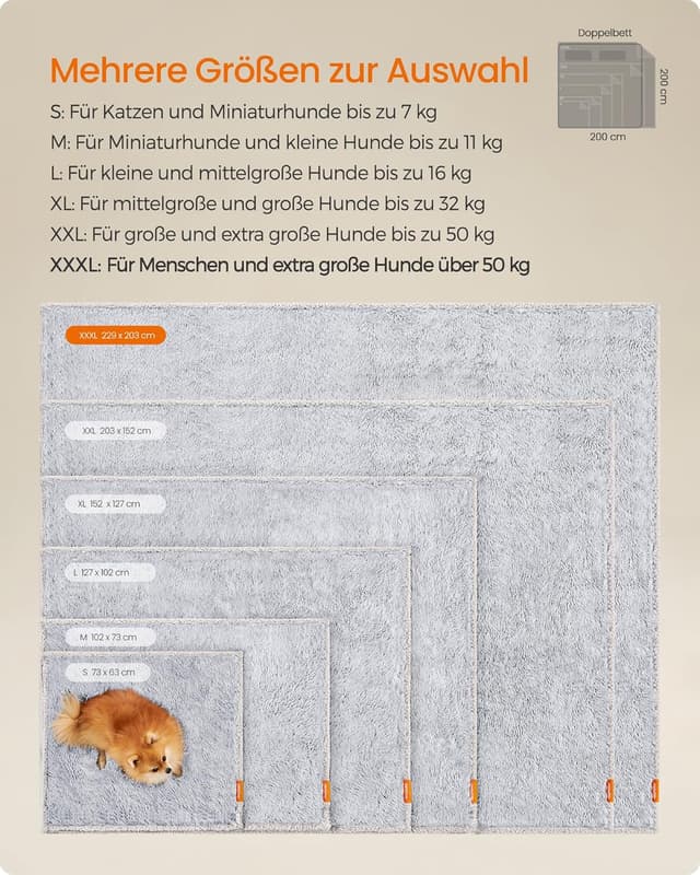 Thumbnail 5 de Feandrea XXXL Hundedecke 229x203 cm wasserdicht