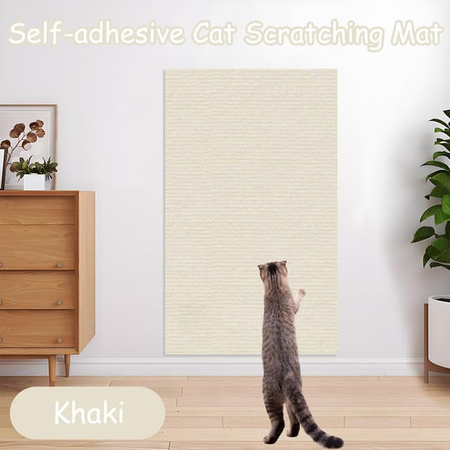 Thumbnail 2 de Xynovate tappetino tiragraffi adesivo per gatti riutilizzabile e tagliabile (bianco sporco)