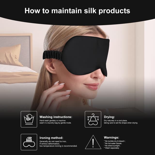 Thumbnail 5 de YUNCHI Schlafmaske Seide 19 Momme Schwarz